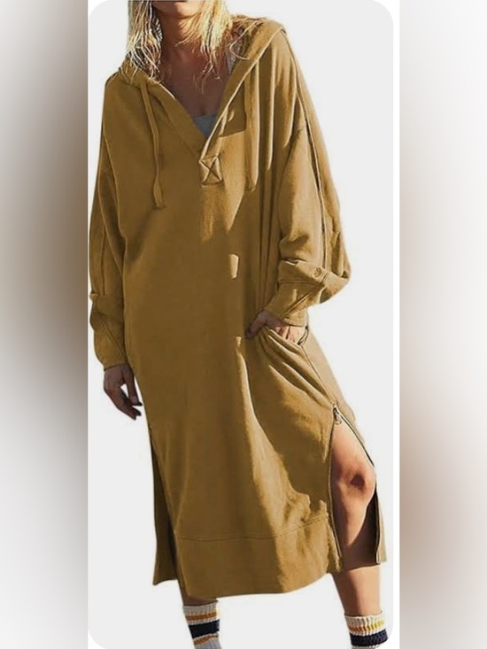 Free People Other - Free people spur of the moment Mustard Hooded sweatshirt
